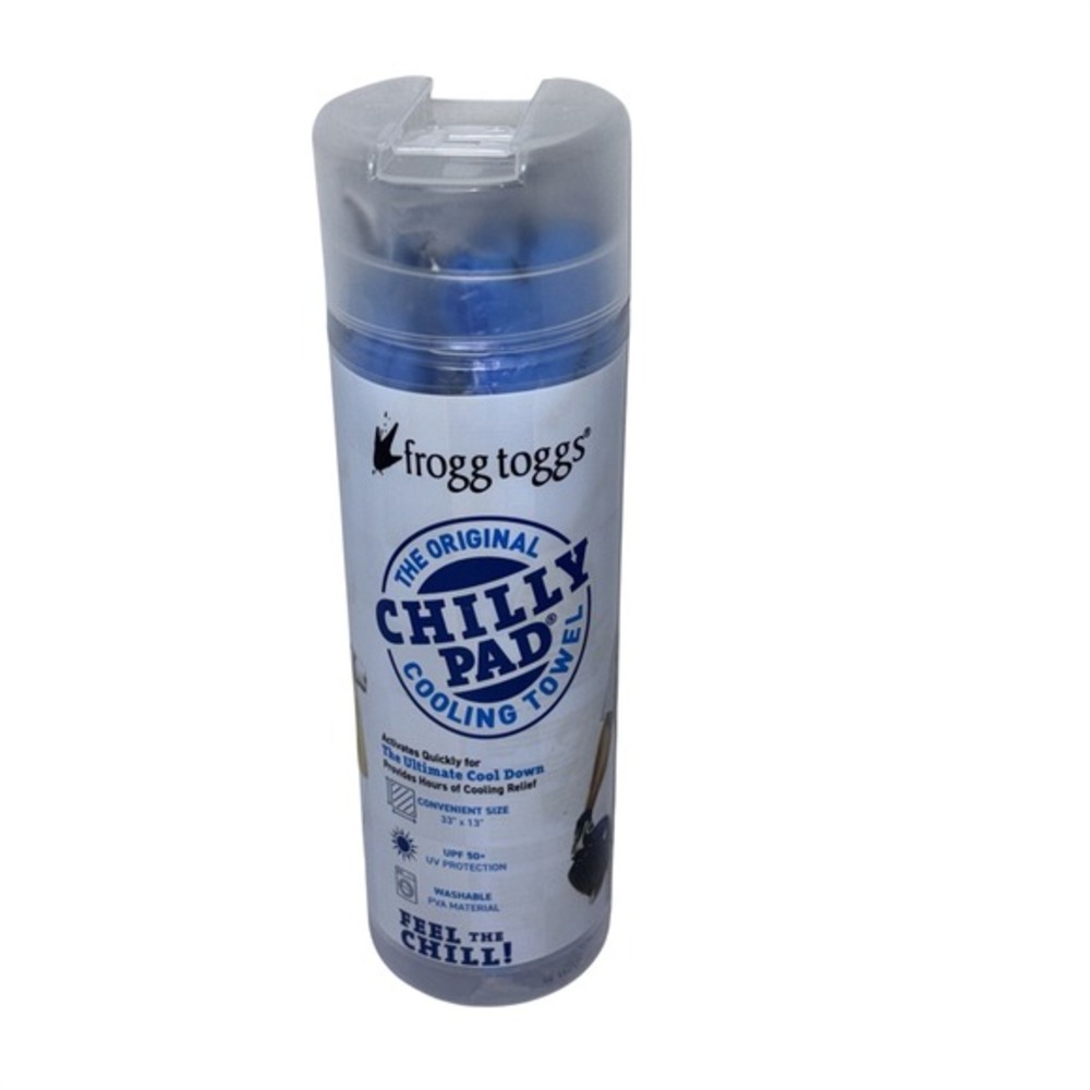Frogg Toggs Chilly Pad Cooling‎ Towel Blue 33x13 CP100-02 UPF 50+ PVA Material